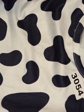 Girls' Black & White Spot Print Casual Dress
